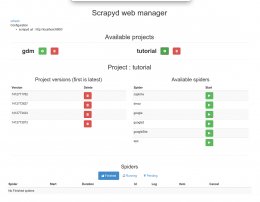 Enhanced scrapyd web interface